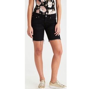 American Eagle Skinny Bermuda Jean Shorts Black 636